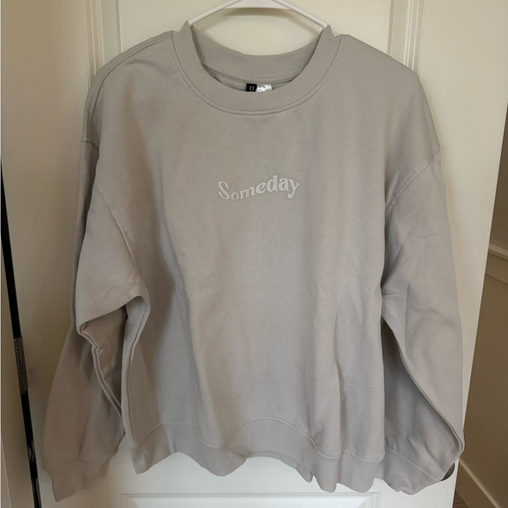 H&M Cream 'Someday' Sweatshirt
